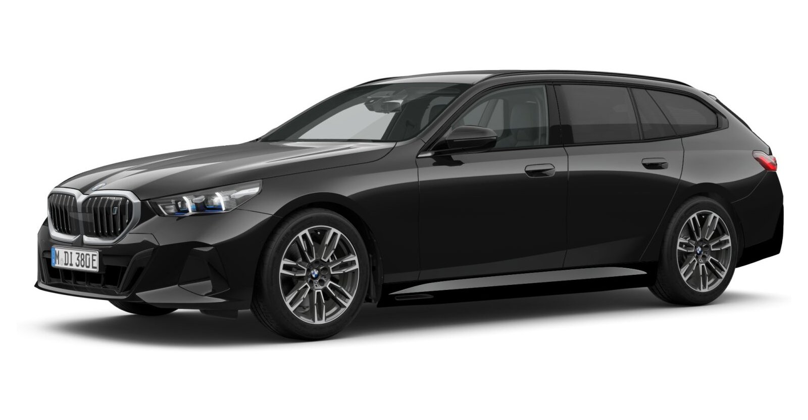 BMW i5 eDrive40 Touring in Schwarz von vorne BMW i5 eDrive40 Touring in Schwarz von vorne