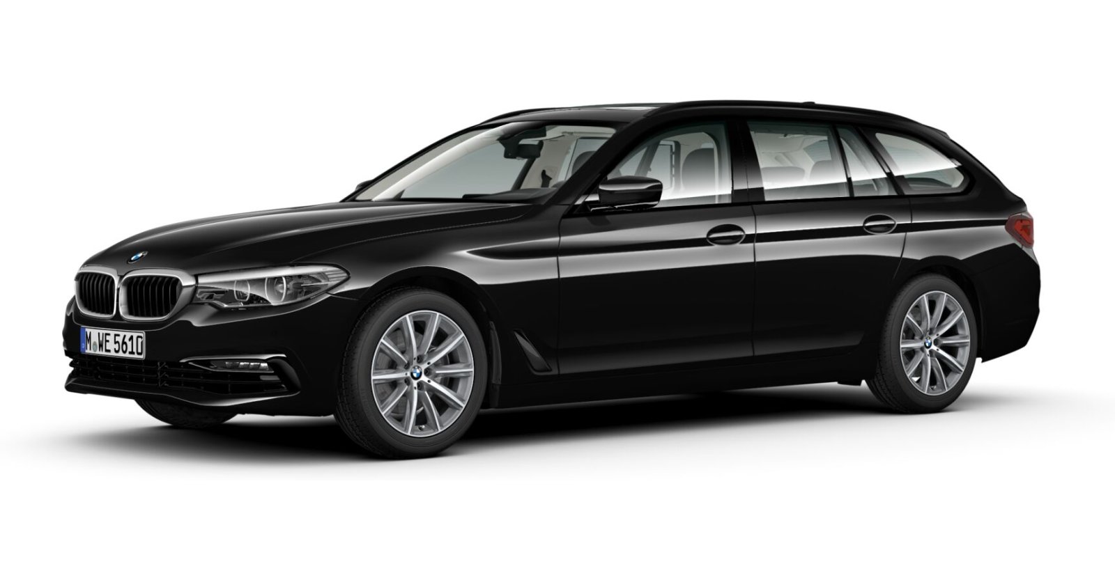 BMW BMW 5er in Schwarz von vorne BMW BMW 5er in Schwarz von vorne