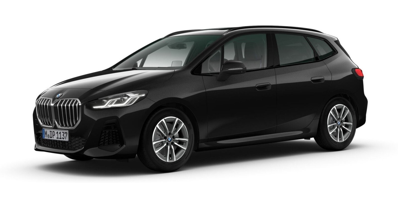 BMW 223d xDrive Active Tourer in Schwarz von vorne BMW 223d xDrive Active Tourer in Schwarz von vorne