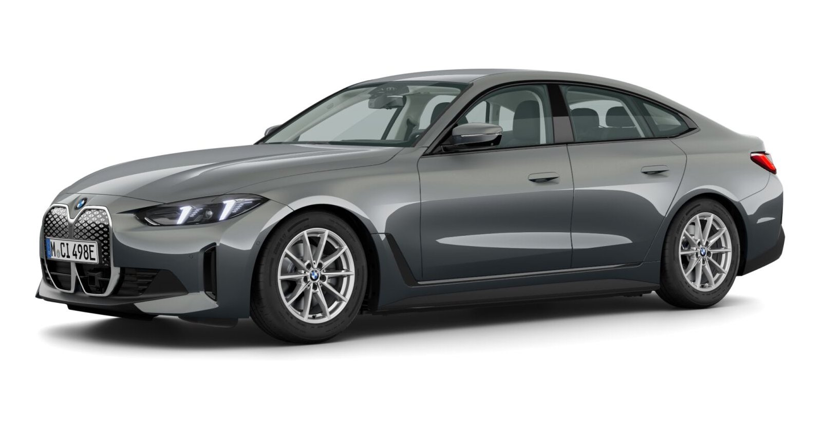 BMW i4 eDrive35 Gran Coupé in Grau von vorne BMW i4 eDrive35 Gran Coupé in Grau von vorne