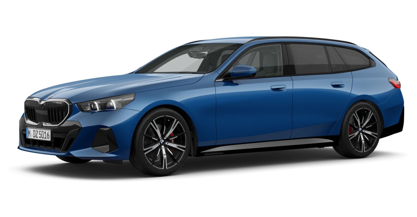 BMW 520d Touring in Blau von vorne BMW 520d Touring in Blau von vorne