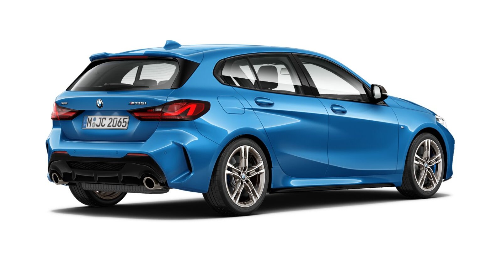 BMW BMW 1er in Blau von hinten BMW BMW 1er in Blau von hinten