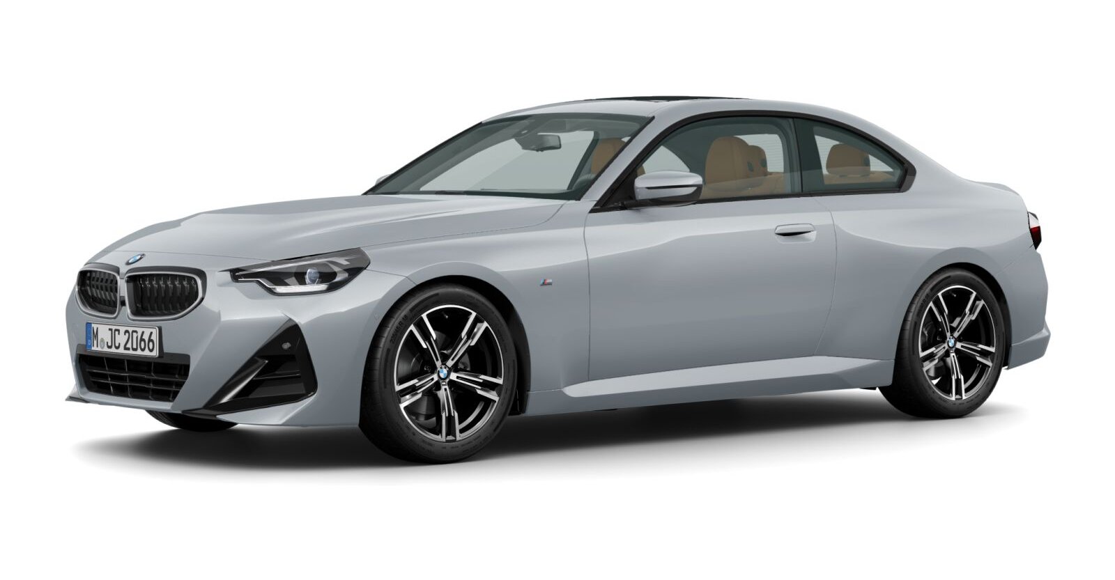 BMW 218i Coupé in Grau von vorne BMW 218i Coupé in Grau von vorne