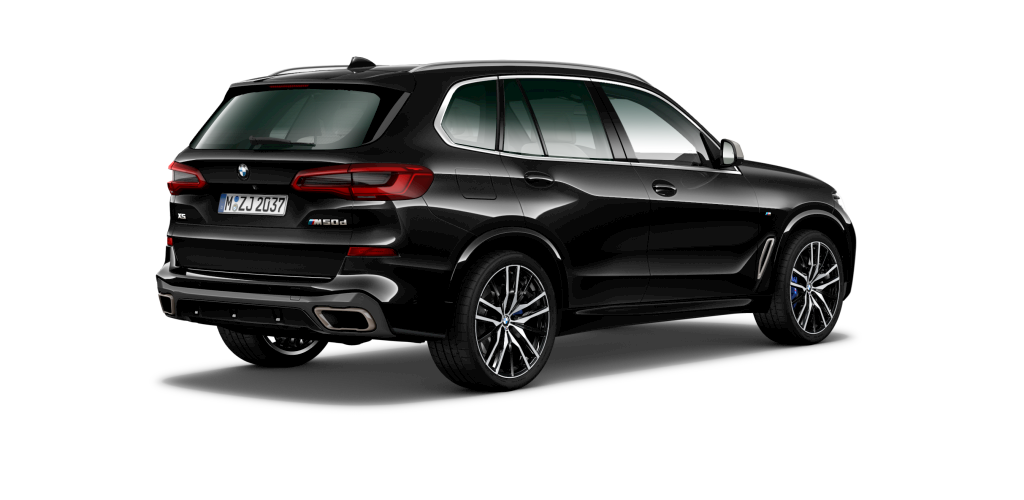 BMW BMW X in Schwarz von hinten