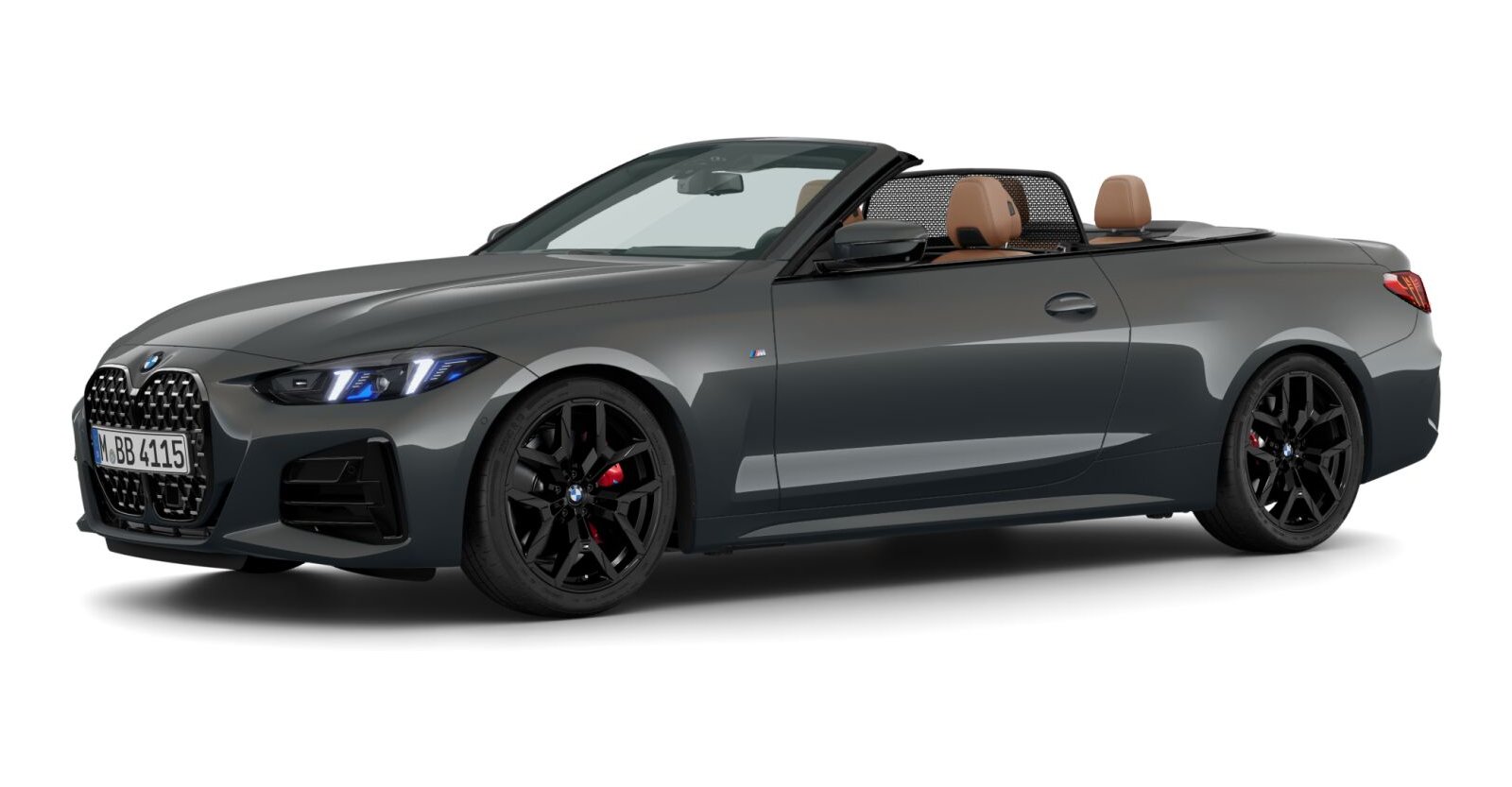 BMW 420i Cabrio in Grau von vorne BMW 420i Cabrio in Grau von vorne