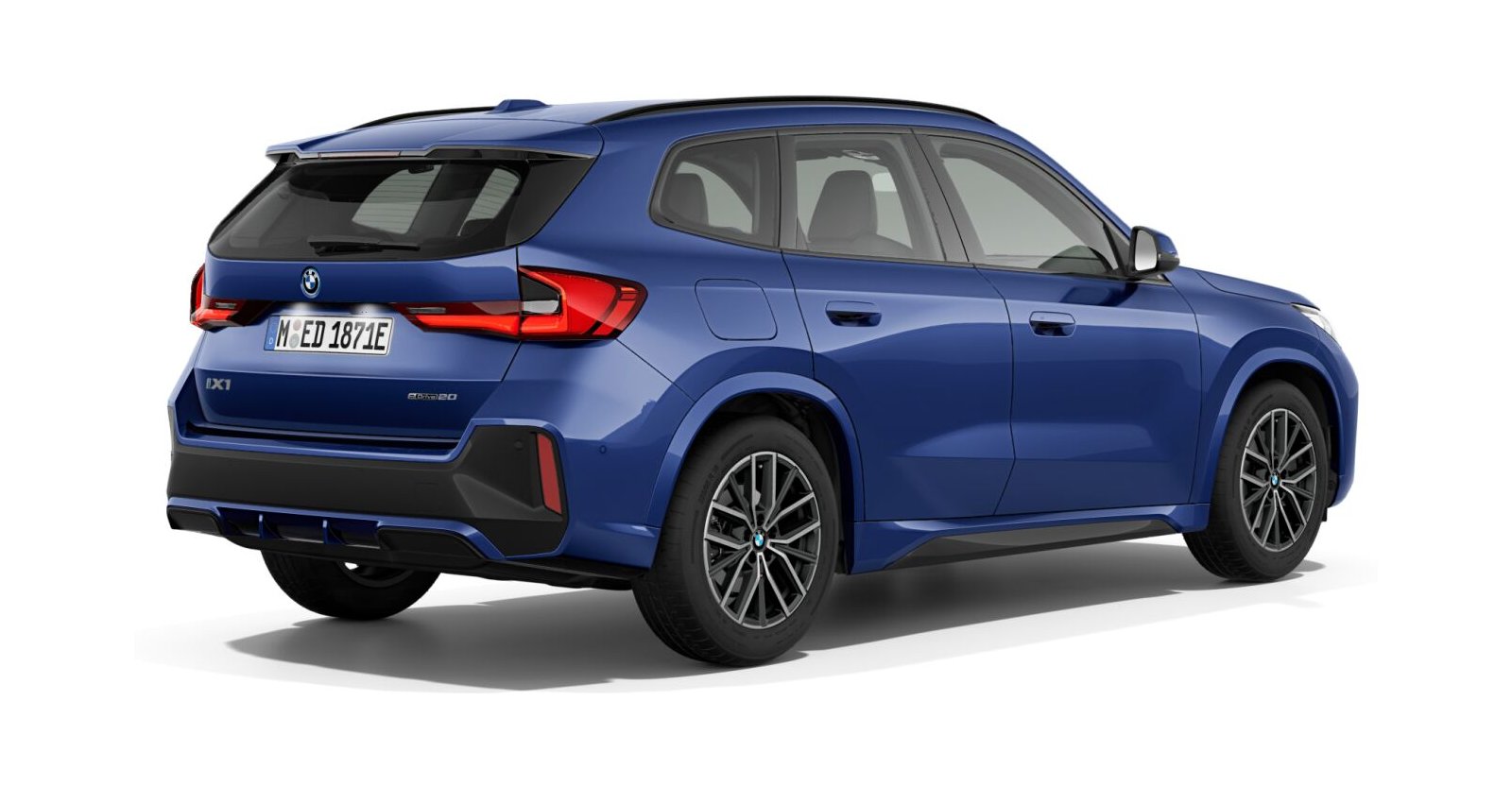 BMW BMW I in Blau von hinten BMW BMW I in Blau von hinten
