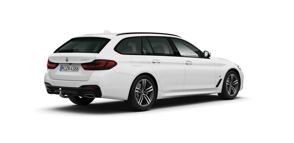 BMW BMW 5er in Weiß von hinten BMW BMW 5er in Weiß von hinten