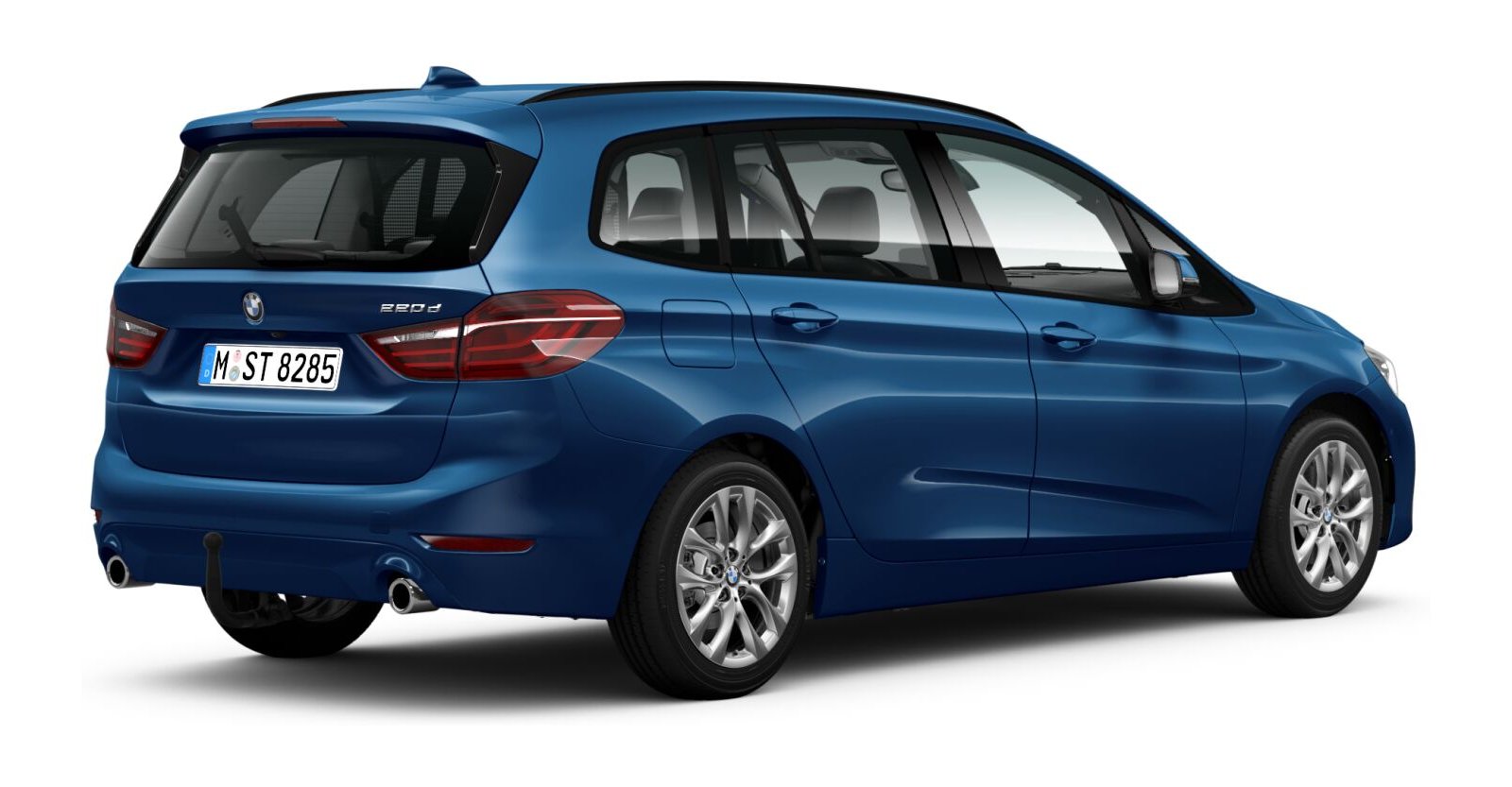 BMW BMW 2er in Blau von hinten BMW BMW 2er in Blau von hinten