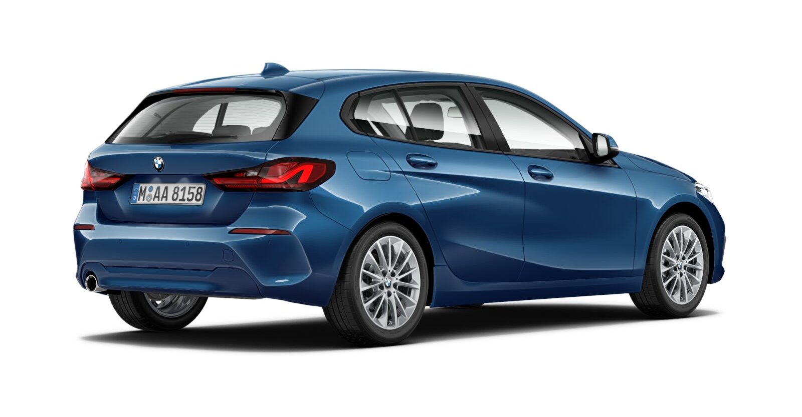 BMW BMW 1er in Blau von hinten