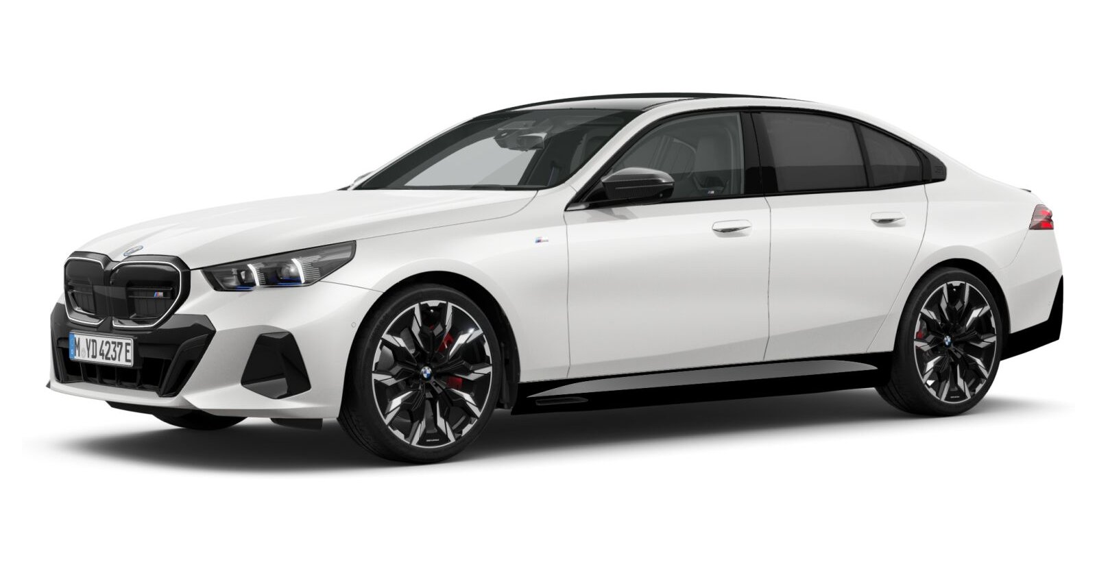 BMW i5 M60 xDrive Limousine in Weiß von vorne
