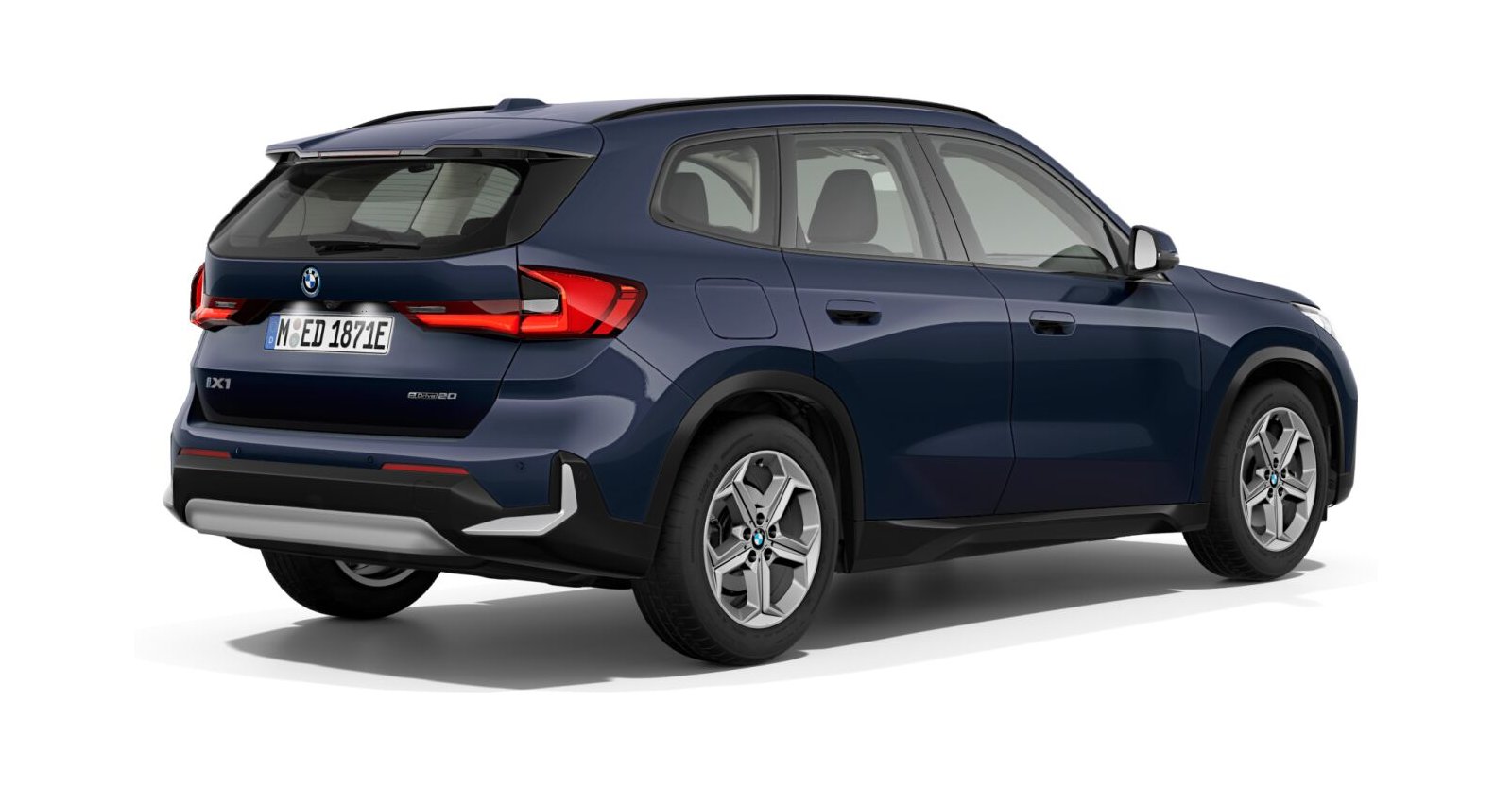 BMW BMW I in Blau von hinten BMW BMW I in Blau von hinten