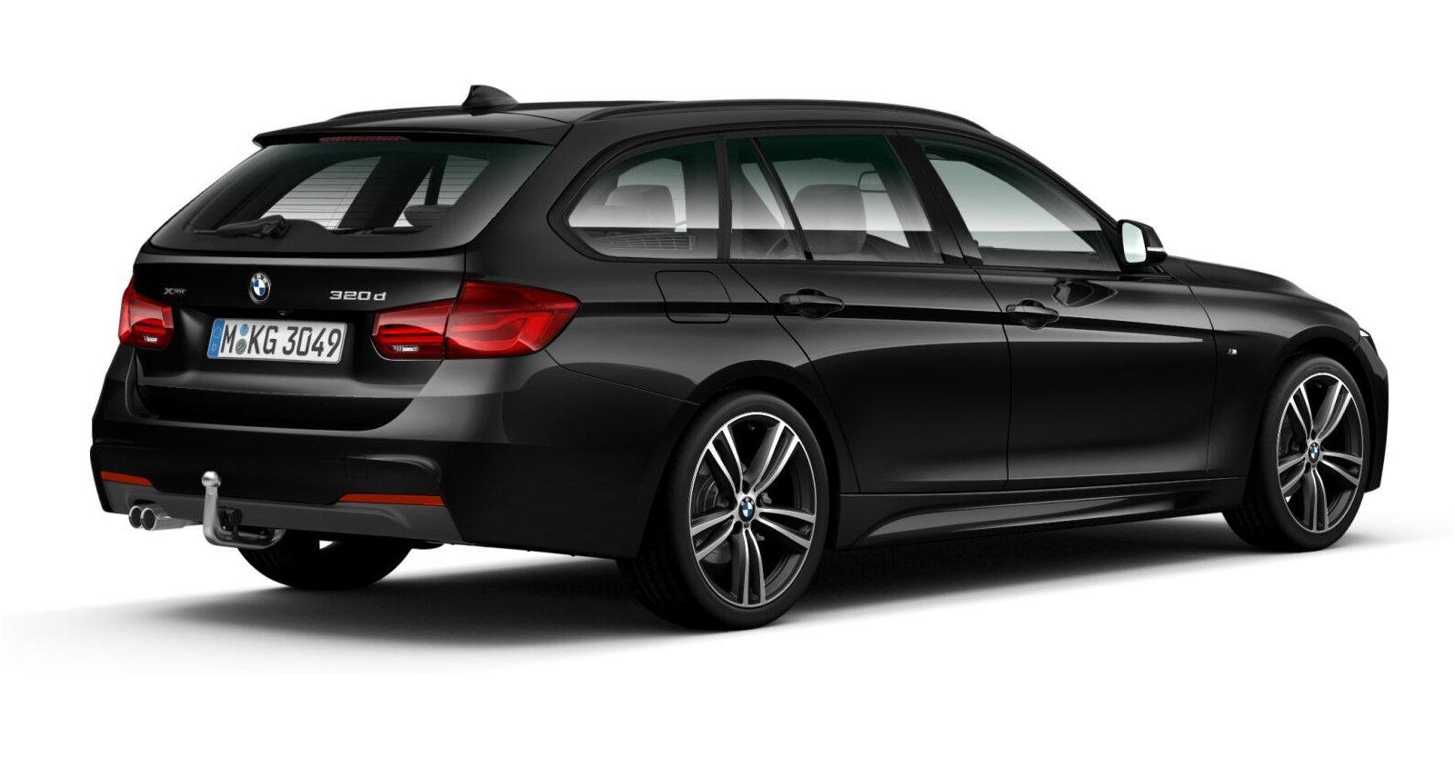 BMW BMW 3er in Schwarz von hinten BMW BMW 3er in Schwarz von hinten