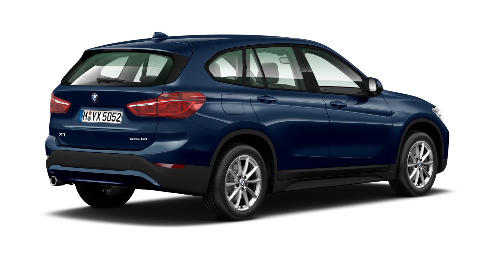 BMW BMW X in Blau von hinten BMW BMW X in Blau von hinten