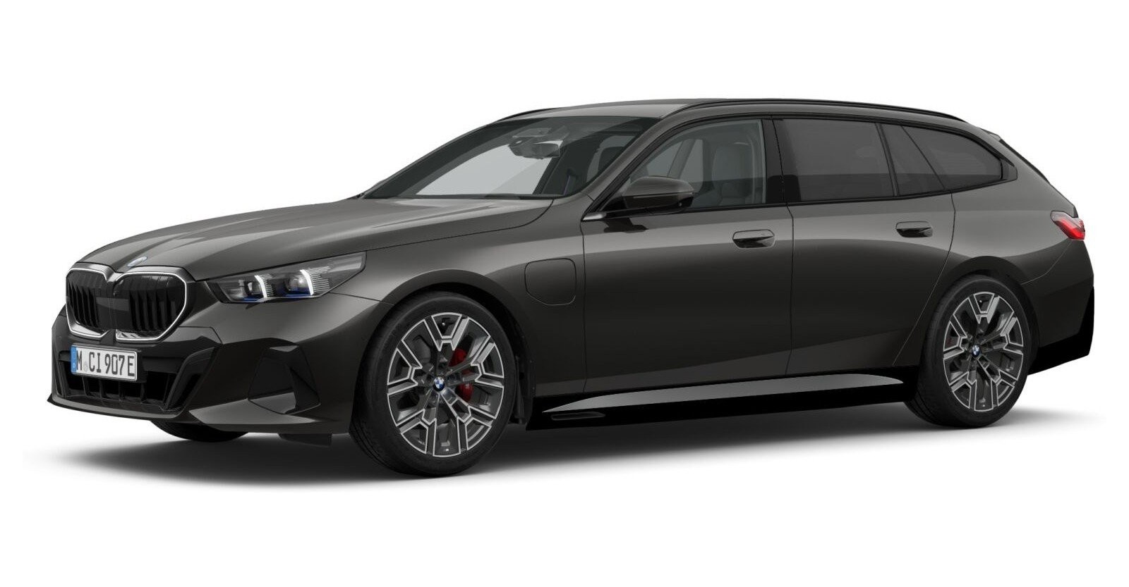 BMW 530e xDrive Touring in Grau von vorne BMW 530e xDrive Touring in Grau von vorne