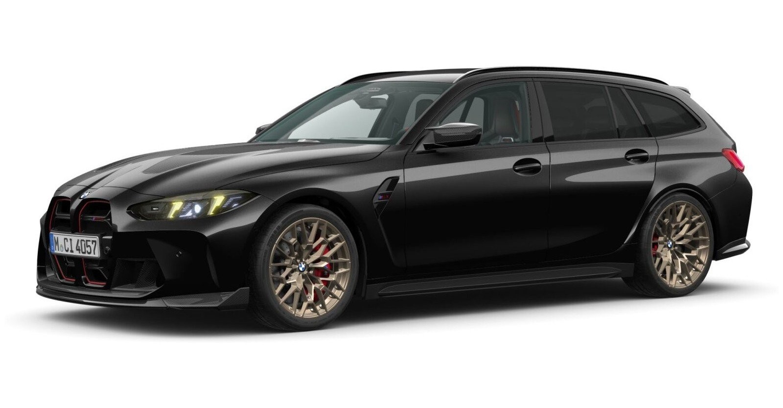 BMW M3 CS Touring in Schwarz von vorne BMW M3 CS Touring in Schwarz von vorne