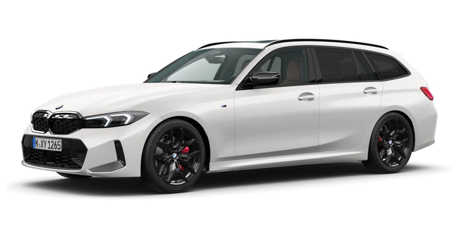 BMW M340i xDrive Touring in Weiß von vorne