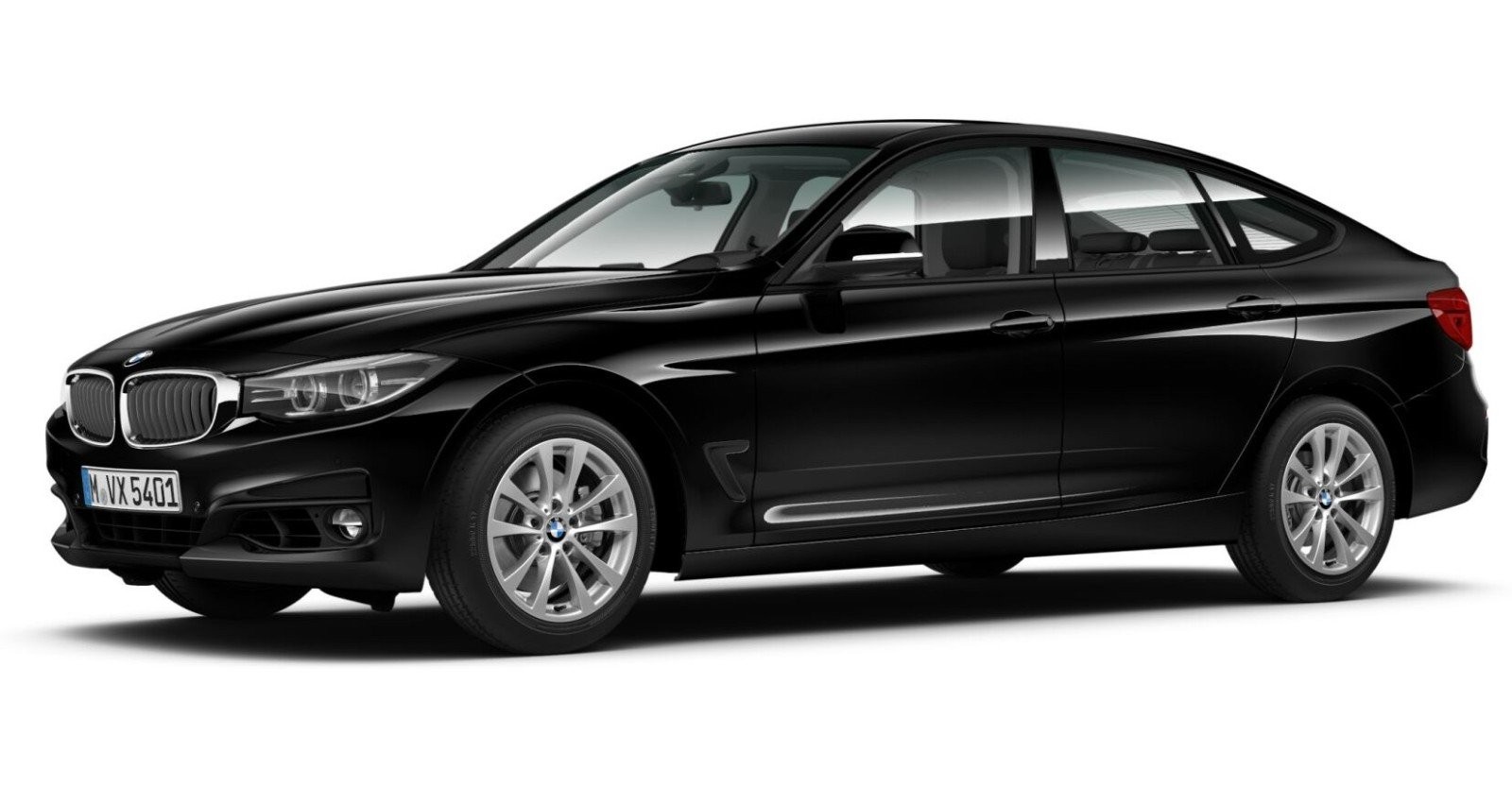 BMW BMW 3er in Schwarz von vorne BMW BMW 3er in Schwarz von vorne