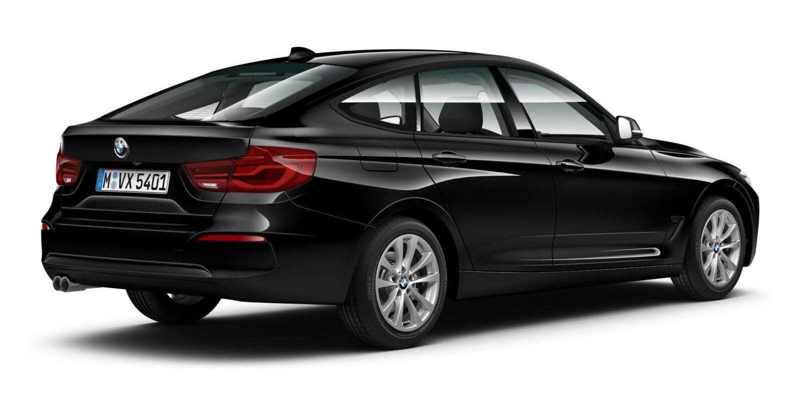 BMW BMW 3er in Schwarz von hinten BMW BMW 3er in Schwarz von hinten