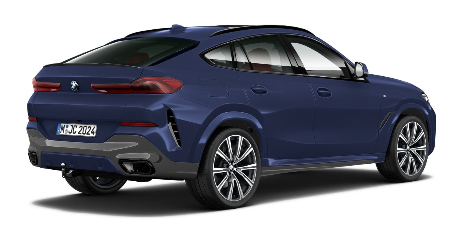 BMW BMW X in Blau von hinten BMW BMW X in Blau von hinten