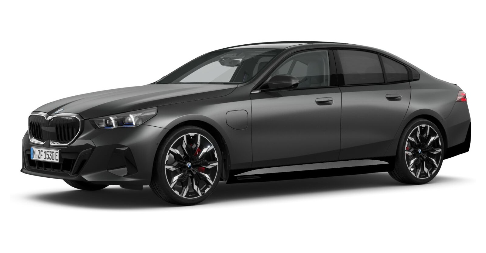BMW 550e xDrive Limousine in Grau von vorne BMW 550e xDrive Limousine in Grau von vorne