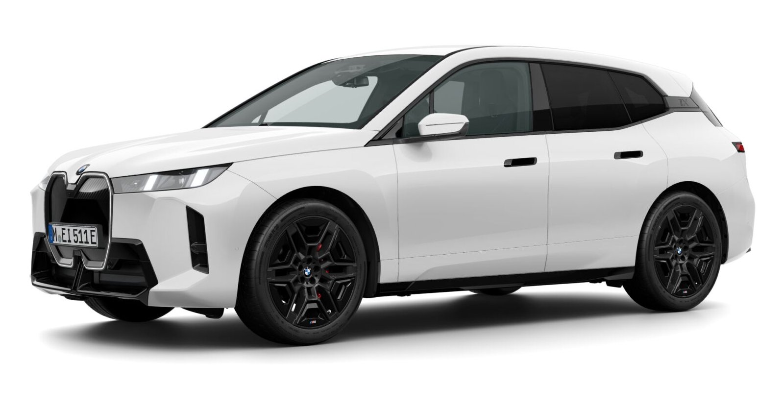 BMW iX xDrive45 in Weiß von vorne