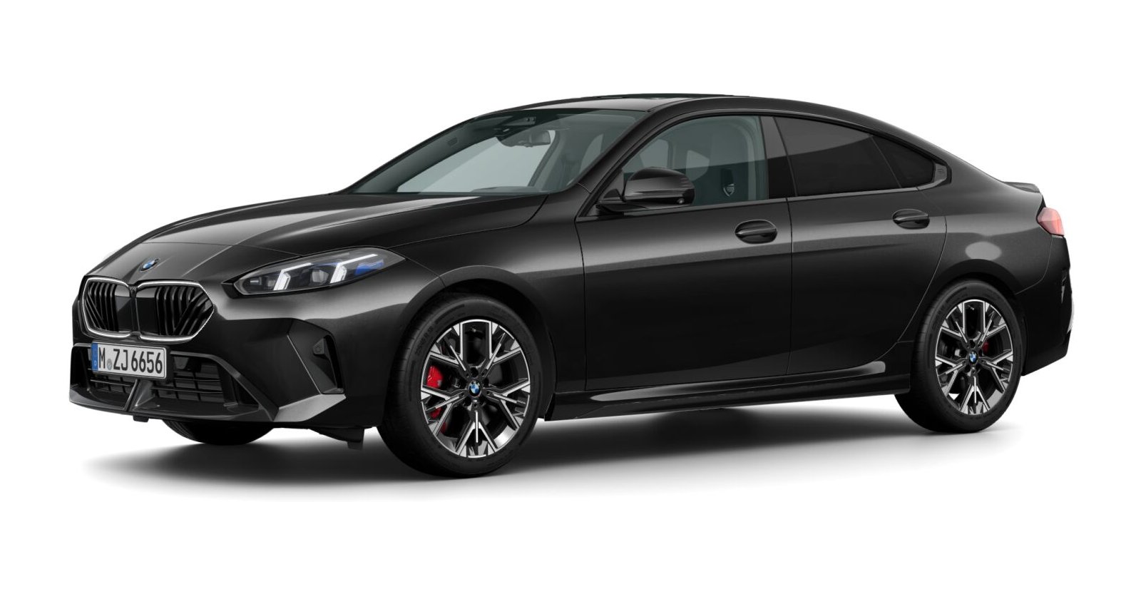 BMW 220 Gran Coupé in Schwarz von vorne BMW 220 Gran Coupé in Schwarz von vorne