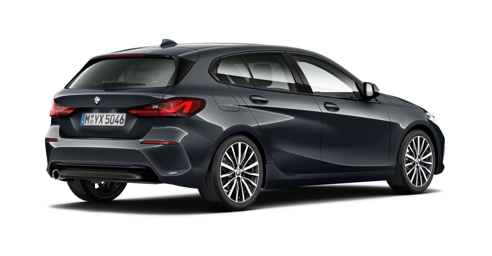BMW BMW 1er in Grau von hinten BMW BMW 1er in Grau von hinten