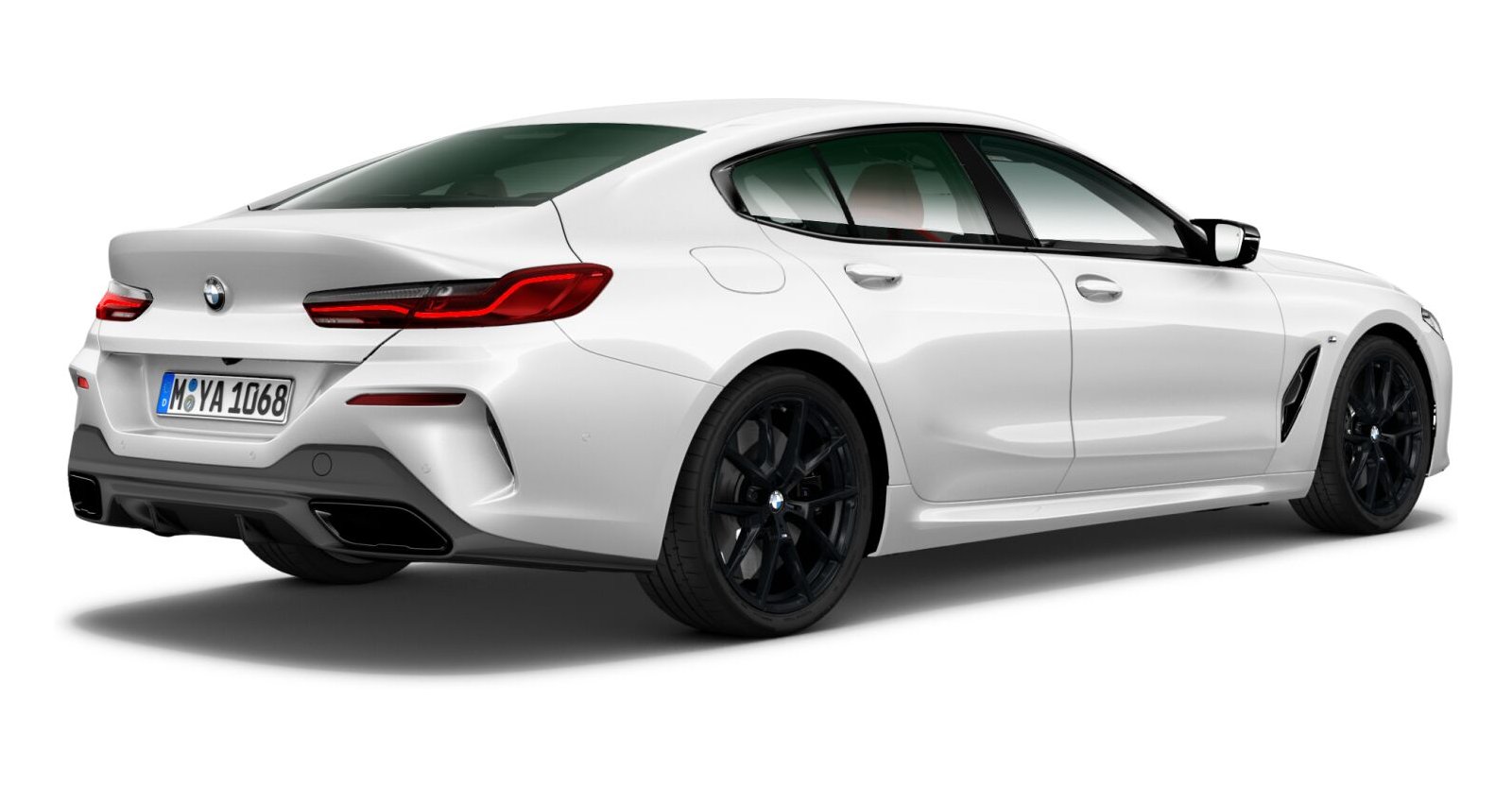 BMW BMW 8er in Weiß von hinten BMW BMW 8er in Weiß von hinten