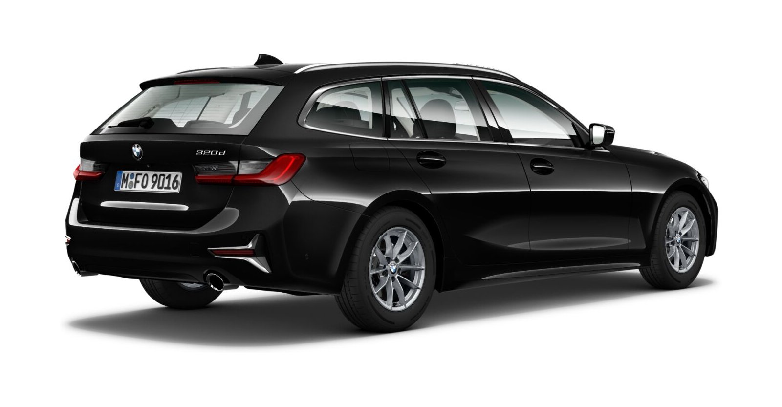 BMW BMW 3er in Schwarz von hinten BMW BMW 3er in Schwarz von hinten