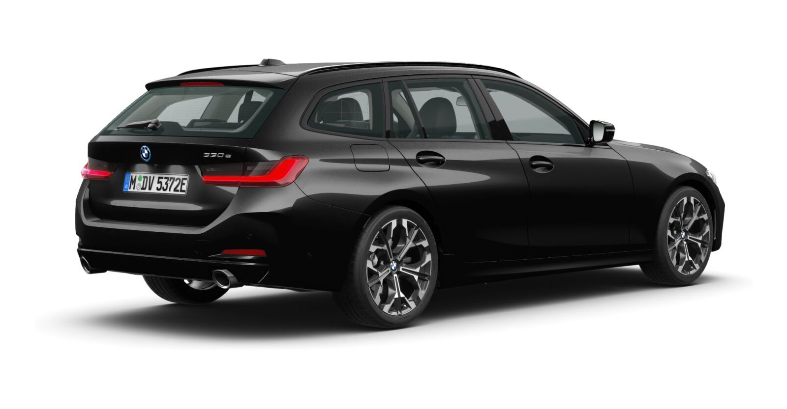 BMW BMW 3er in Schwarz von hinten