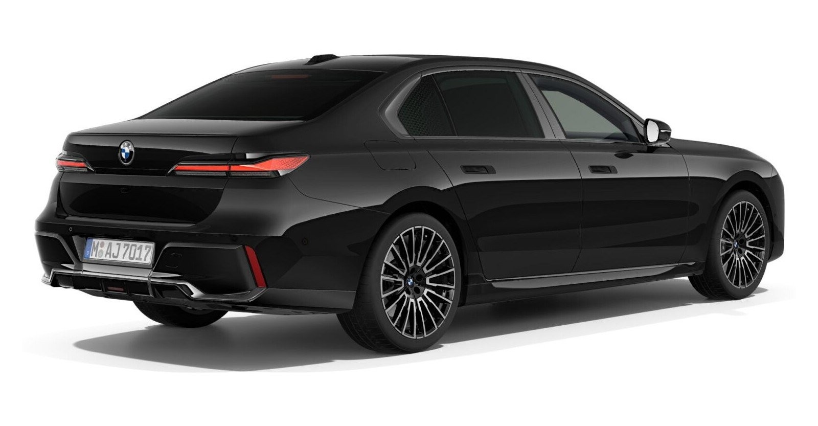 BMW BMW 7er in Schwarz von hinten BMW BMW 7er in Schwarz von hinten