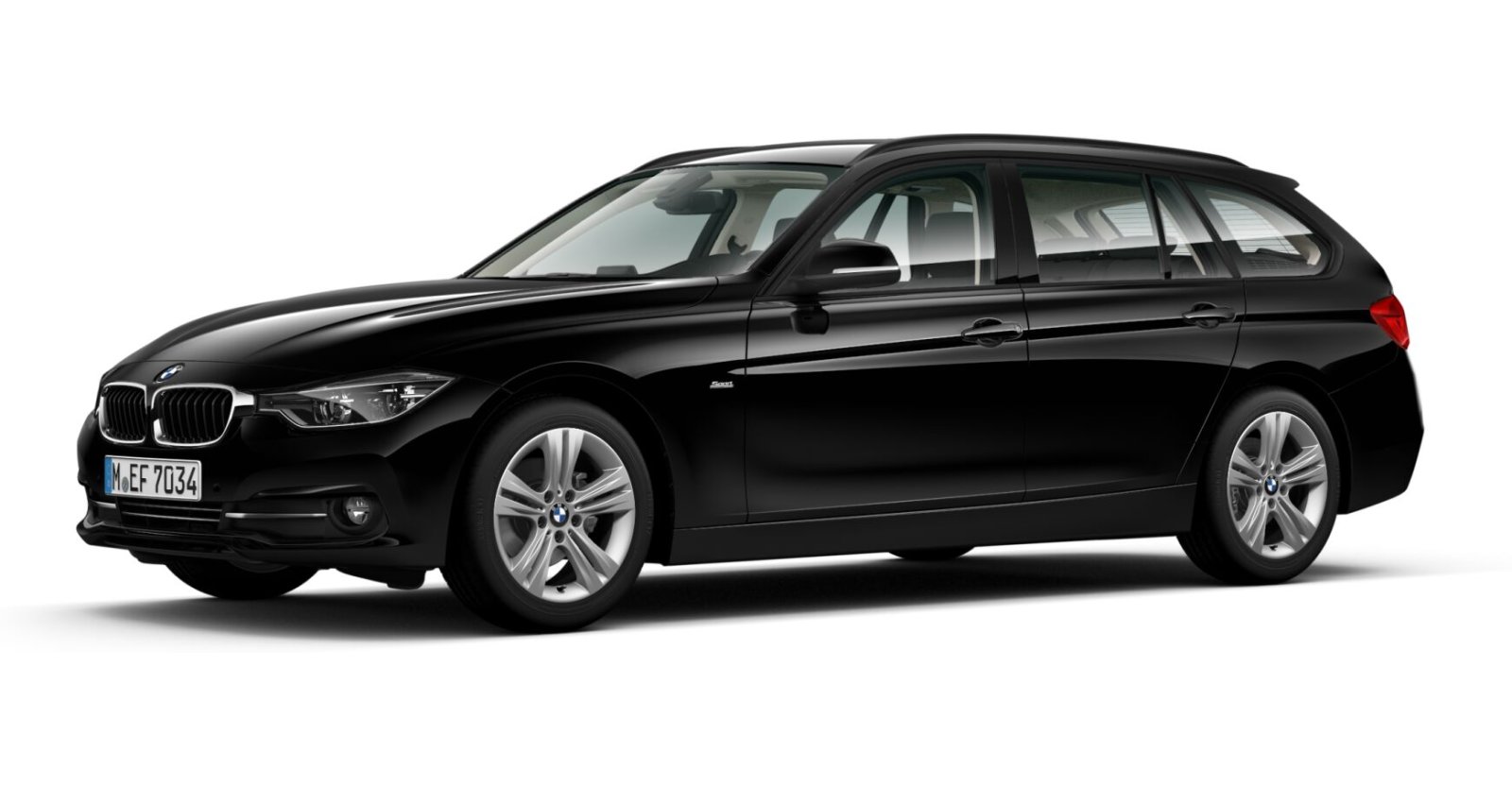 BMW BMW 3er in Schwarz von vorne BMW BMW 3er in Schwarz von vorne