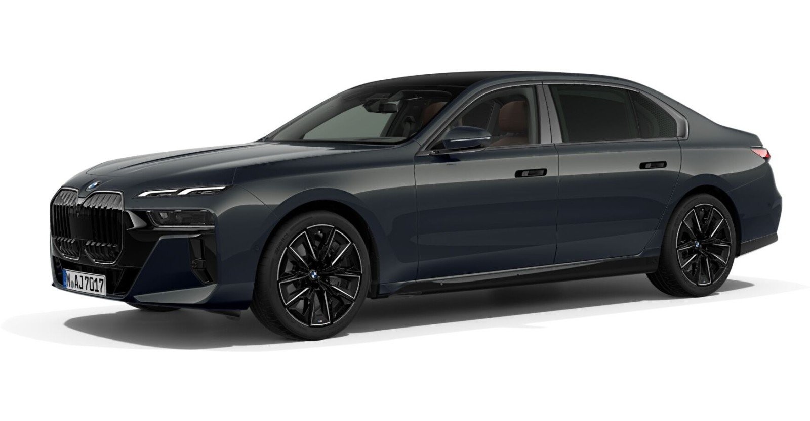 BMW 740d xDrive Limousine in Grau von vorne BMW 740d xDrive Limousine in Grau von vorne