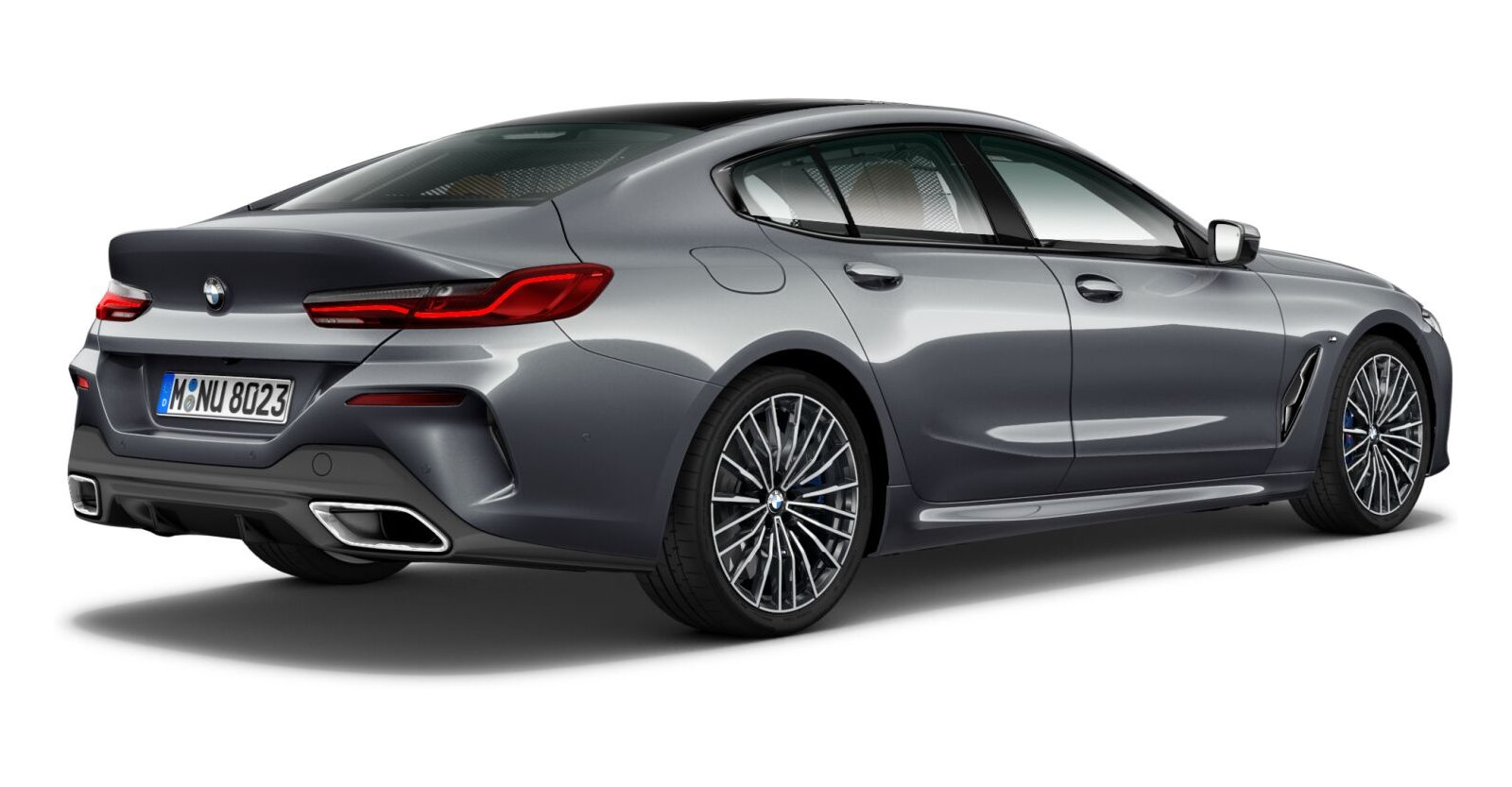 BMW BMW 8er in Grau von hinten BMW BMW 8er in Grau von hinten