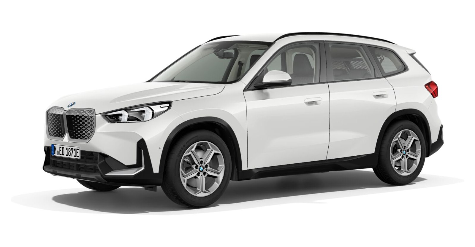 BMW iX1 xDrive30 in Weiß von vorne BMW iX1 xDrive30 in Weiß von vorne