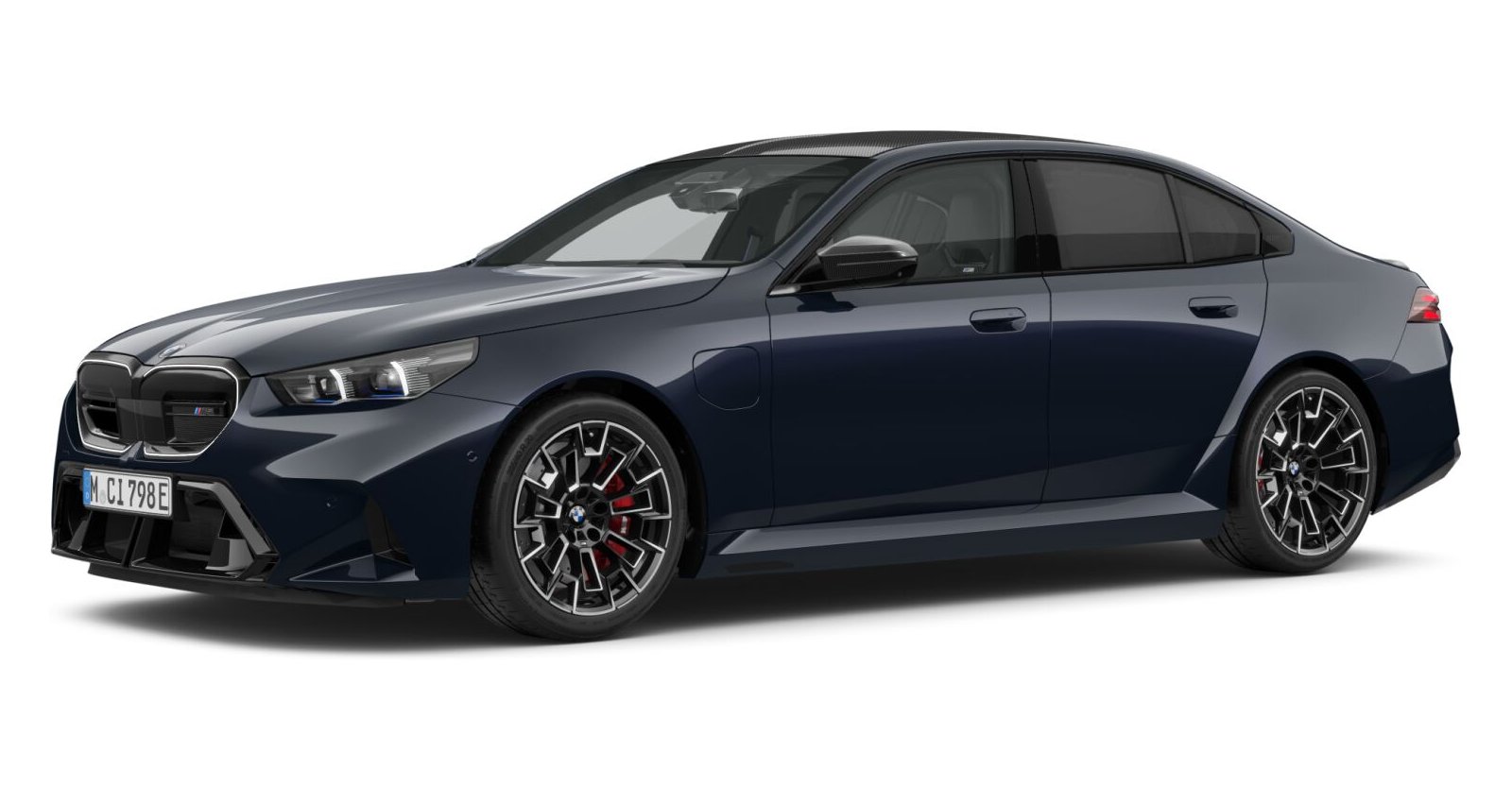 BMW M5 Limousine in Schwarz von vorne BMW M5 Limousine in Schwarz von vorne