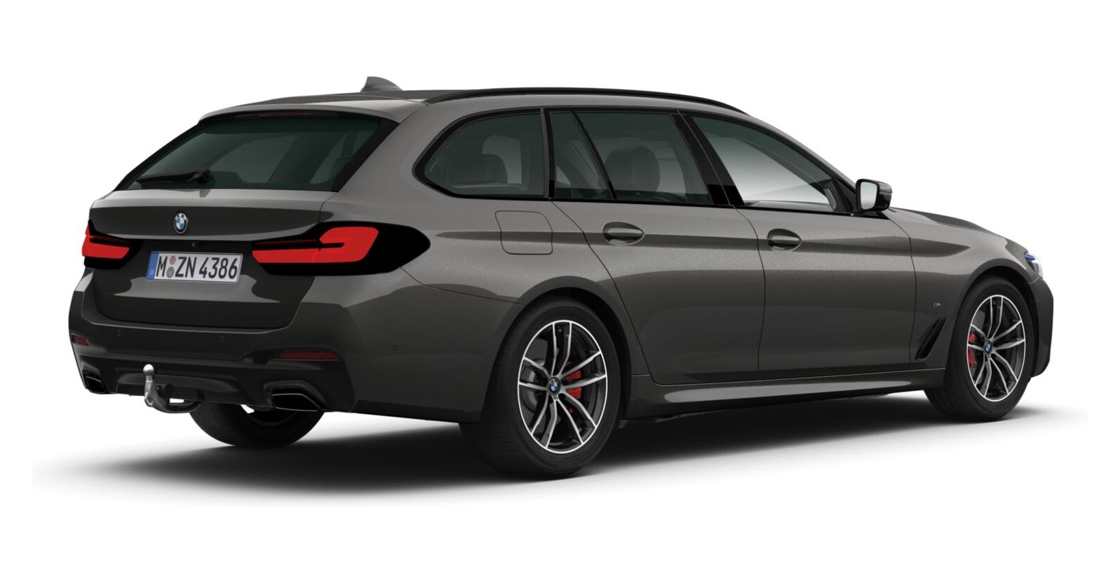 BMW BMW 5er in Grau von hinten