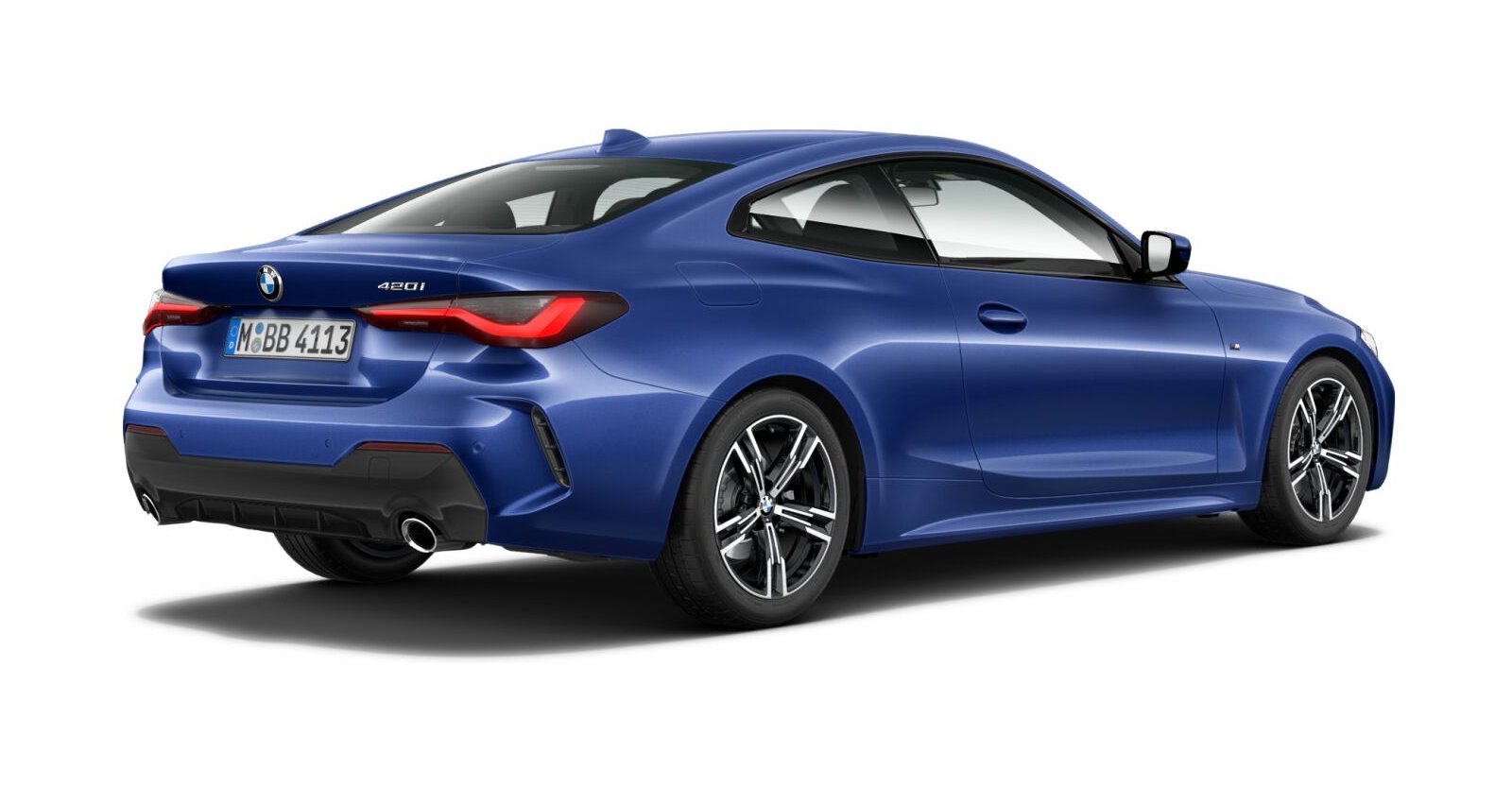 BMW BMW 4er in Blau von hinten BMW BMW 4er in Blau von hinten