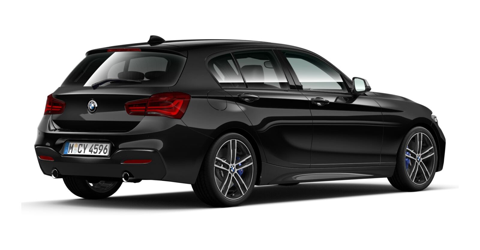 BMW BMW 1er in Schwarz von hinten BMW BMW 1er in Schwarz von hinten