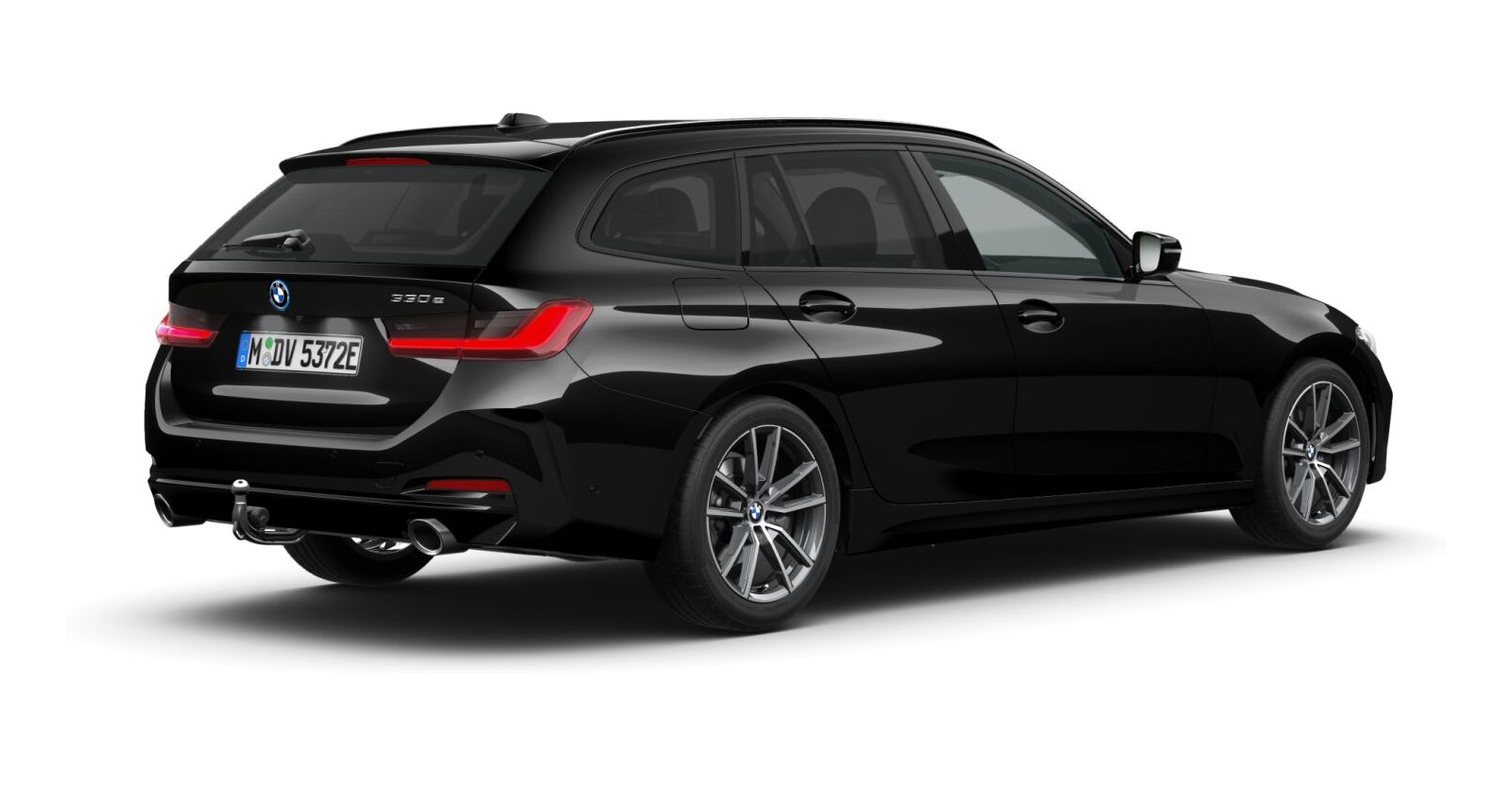 BMW BMW 3er in Schwarz von hinten BMW BMW 3er in Schwarz von hinten