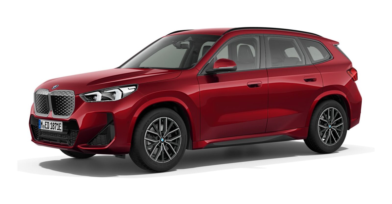 BMW iX1 xDrive30 in Rot von vorne BMW iX1 xDrive30 in Rot von vorne