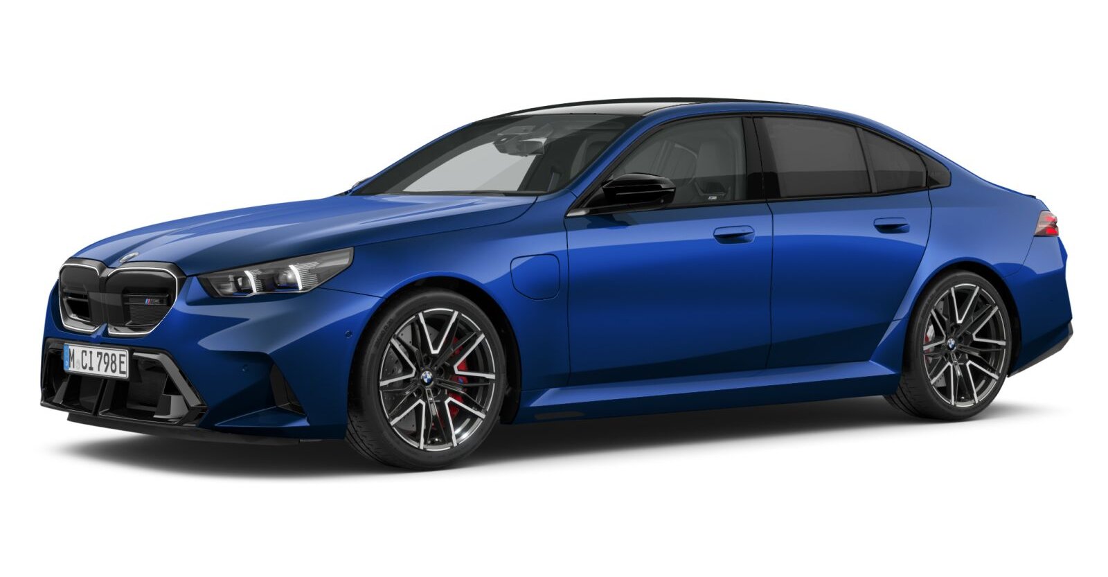 BMW M5 Limousine in Blau von vorne BMW M5 Limousine in Blau von vorne