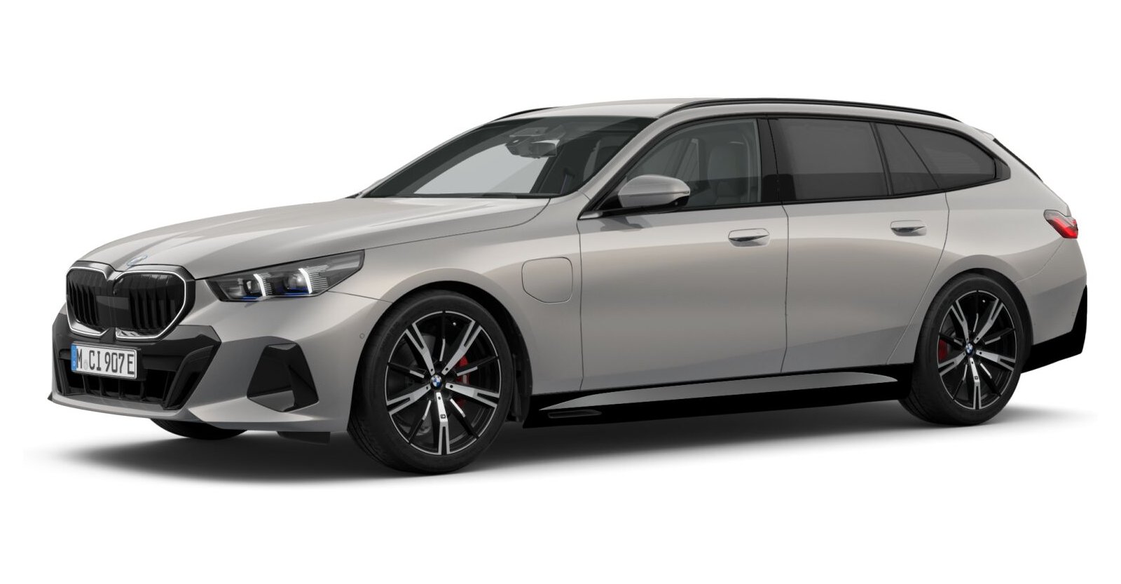 BMW 530e xDrive Touring in Grau von vorne BMW 530e xDrive Touring in Grau von vorne