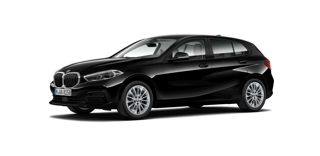 BMW BMW 1er in Schwarz von vorne BMW BMW 1er in Schwarz von vorne