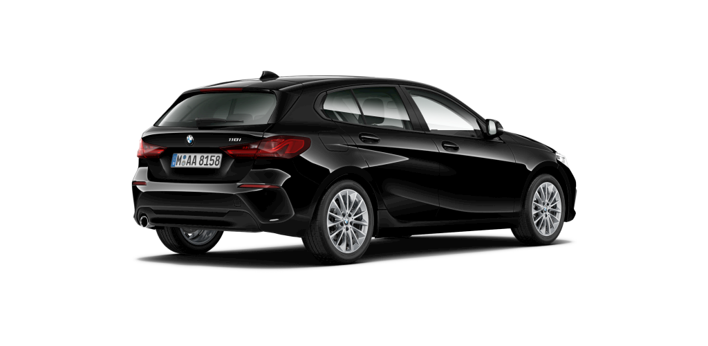 BMW BMW 1er in Schwarz von hinten BMW BMW 1er in Schwarz von hinten