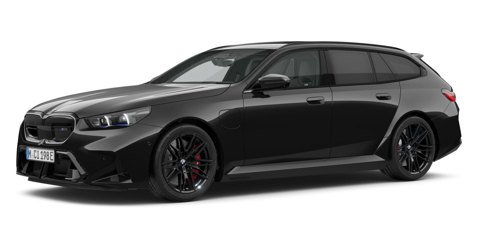 BMW M5 Touring in Schwarz von vorne BMW M5 Touring in Schwarz von vorne