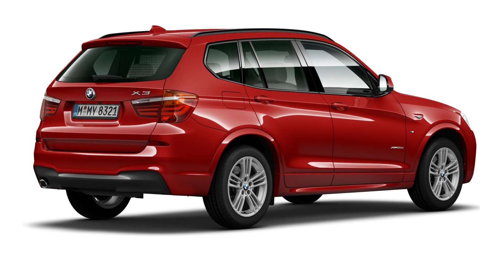 BMW BMW X in Rot von hinten BMW BMW X in Rot von hinten