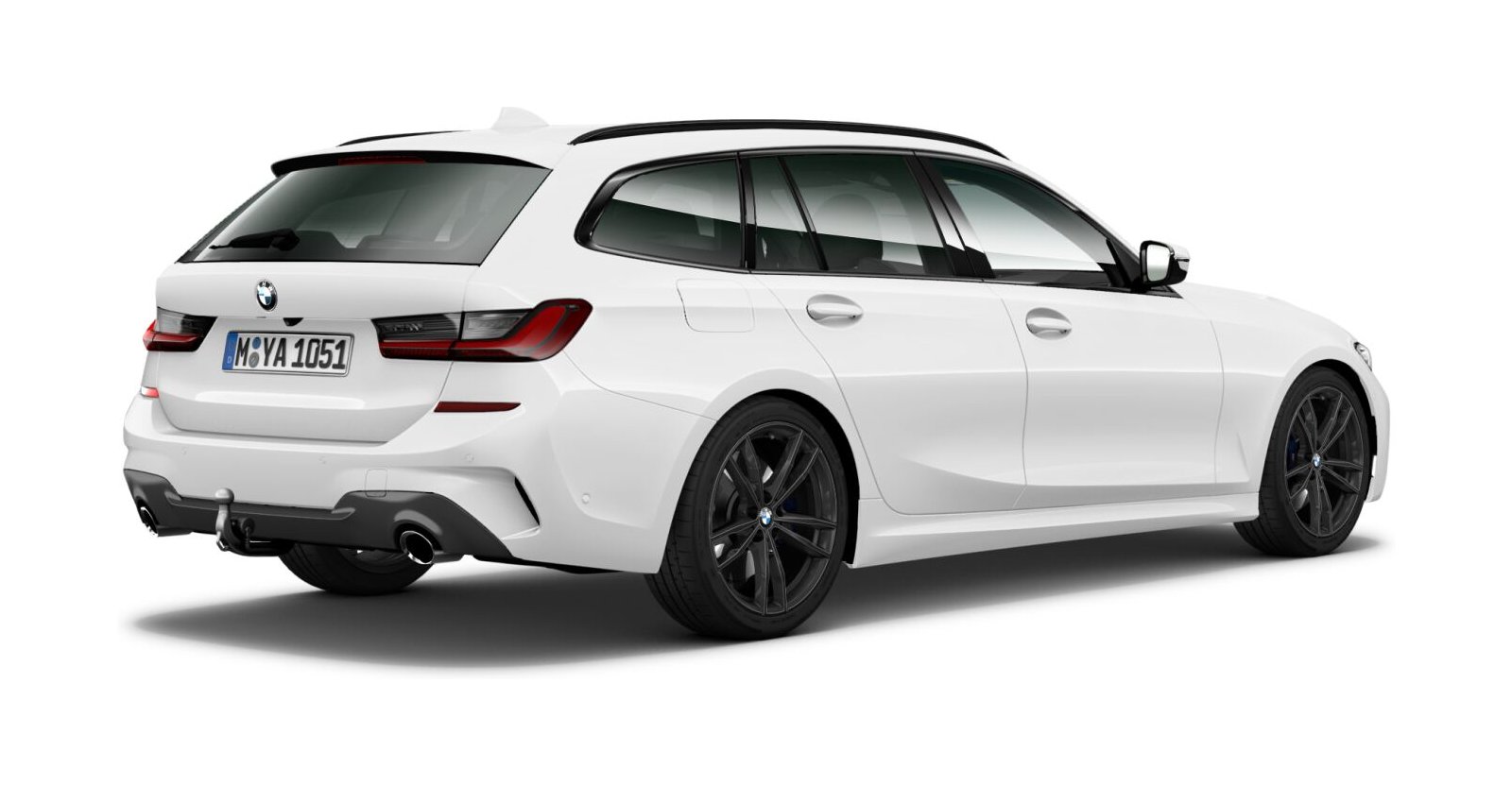 BMW BMW 3er in Weiß von hinten BMW BMW 3er in Weiß von hinten