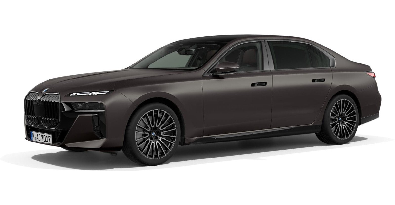 BMW 740d xDrive Limousine in Grau von vorne BMW 740d xDrive Limousine in Grau von vorne