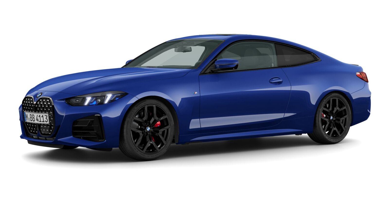 BMW 430i xDrive Coupe in Blau von vorne BMW 430i xDrive Coupe in Blau von vorne